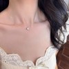 S925纯银单钻项链女春甜酷风网红配饰轻奢小众设计师款锁骨链项坠